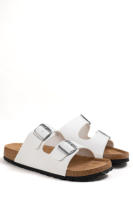 Sandalias de hombre con doble hebilla en polipiel y suela de corcho Chanclas planas cómodas plantilla acolchada Paloma Wang - details 7