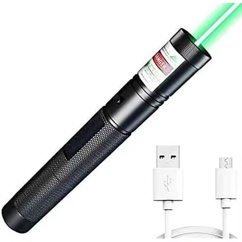 Linterna Táctica de Largo Alcance Verde con Carga USB - 1