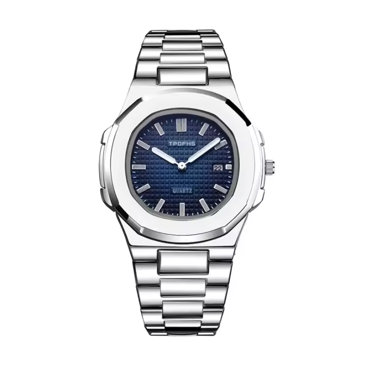Reloj De Cuarzo Para Hombre 2024 Lujo Resistente Al Agua 30M Cronógrafo Deportivo Acero Inoxidable Con Fecha Reloj De Pulsera Para Hombres - 1