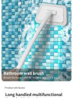 Cepillo De Pared De Baño Multifuncional Con Mango Largo Y Esponja Desmontable Cepillos Para Piso De Azulejos Y Bañera Herramientas De Limpieza Doméstica - details 1