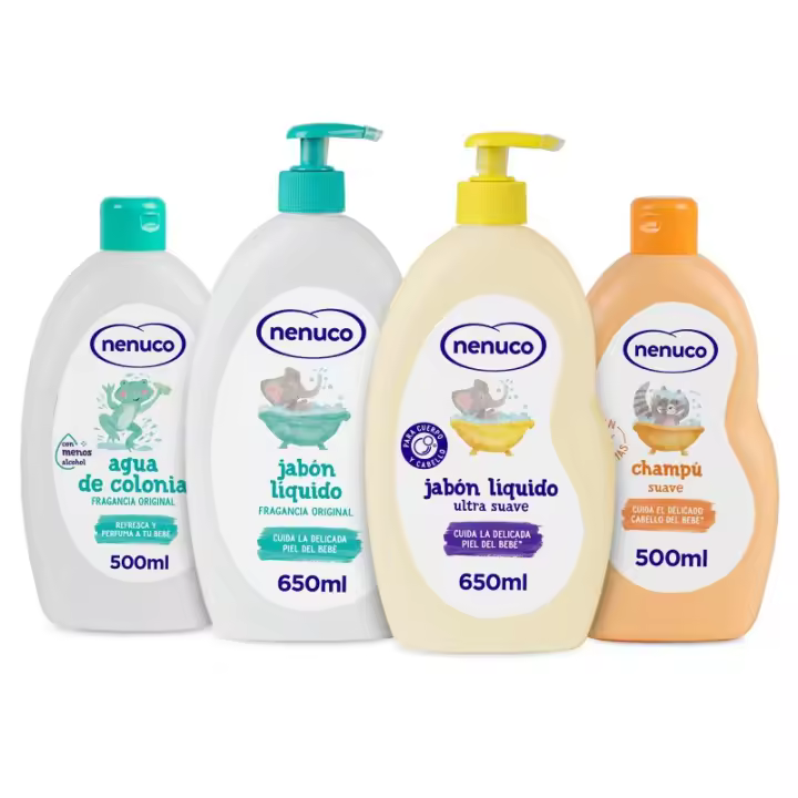 Pack Nenuco Cuidado Completo: Colonia, Jabón Líquido,  Jabón Líquido Ultra Suave y Champú Suave - 1