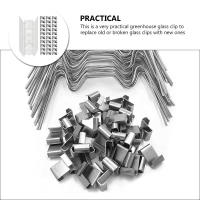 100 Pcs Clip De Jaula Verde Para Invernadero Acero Inoxidable Clip De Resorte De Hoja Para Fijar Paneles De Cordón Verde - details 4