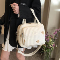 Bolso De Diaper Para Bebé Con Patrón De Oso Y Flores En Algodón Beige Con Cierre De Cremallera Estilo HOBO Bolsa De Equipaje - details 2