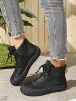SP Nuevas Botas individuales de otoño Y invierno para Mujer, hecho a mano, estilo retro, casual, de Suela Gruesa, comodas, Con Cordones y Suela suave. - details 27