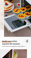 12L Freidoras de aire eléctricas de gran capacidad, horno tostador mecánico para el hogar, cocina de 360 °, Horno de convección para hornear, freidora profunda sin aceite - details 7