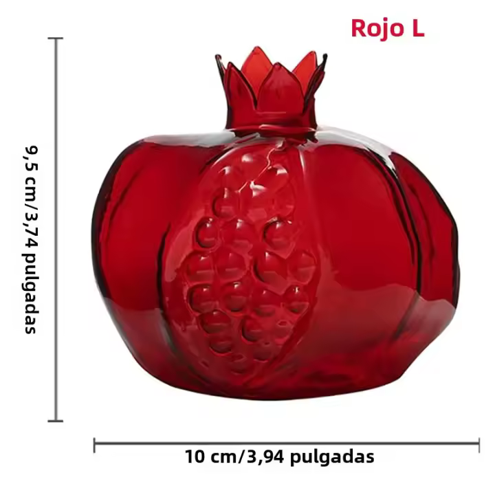 Vaso De Vidrio Pera Granada Para Decoración Del Hogar Y Flores Vaso Creativo Nórdico Para Frutas Y Flores Sin Marca Proveniente De China Continental - 1