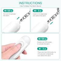 130dB Self Defense Rechargeable Alarm Keychain, Small Police Approved Panic & Rape Emergency Alarm with Keyring for Elderly, Girls (white) - details 1