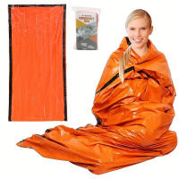 Bolsa De Dormir De Emergencia Portátil Y Reutilizable Caliente Y Segura Para Supervivencia Impermeable Y Aislada Con Capacidad Para Adultos De Altura Estándar - details 0
