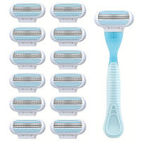 Cuchilla De Afeitar Para Mujer Con Mango Y 16 Hojas Eliminación De Pelos Facial/Pierna/Arbolado Bikini Compatible Con Venus Shaver - details 0