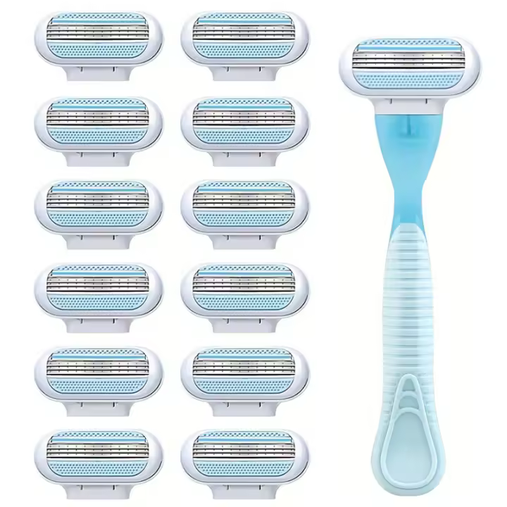 Cuchilla De Afeitar Para Mujer Con Mango Y 16 Hojas Eliminación De Pelos Facial/Pierna/Arbolado Bikini Compatible Con Venus Shaver - 1