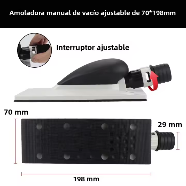 Bloque De Esmaltación Manual 125/200/400MM Con Sujeción De Bucle Para Extracción De Polvo Herramientas Abrasivas Para Madera Y Automóviles - 1