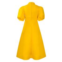 Vestido Elegante De Fiesta Para Mujer 2024 Con Cuello Con Lazo Manga Corta Cintura Alta A-Line Plisado Hasta El Tobillo Vestido De Cumpleaños - details 56