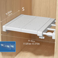 Estantes Ajustables Para Armario Cocina Baño Sin Necesidad De Perforación Estantes Retráctiles Para Armario Estantes De Baño - details 0