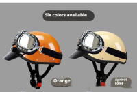 Casco Retro Para Motocicleta Medio Seguridad Para Hombres Y Mujeres Adecuado Para Todas Las Estaciones Ciclismo De Calle Estilo De Moda - details 5
