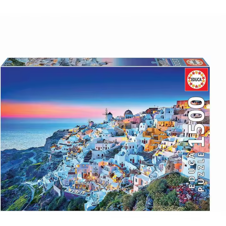 Educa Puzzle 1500 Santorini  Incluye Pegamento Fix Puzzle. Educa 19040 - 1