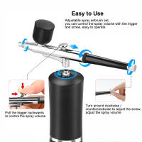 Kit De Aerógrafo Para Uñas Con Compresor Portátil Para Pintura De Galletas Y Artesanías Herramienta De Belleza Multifuncional Metálica Recargable Por USB - details 4