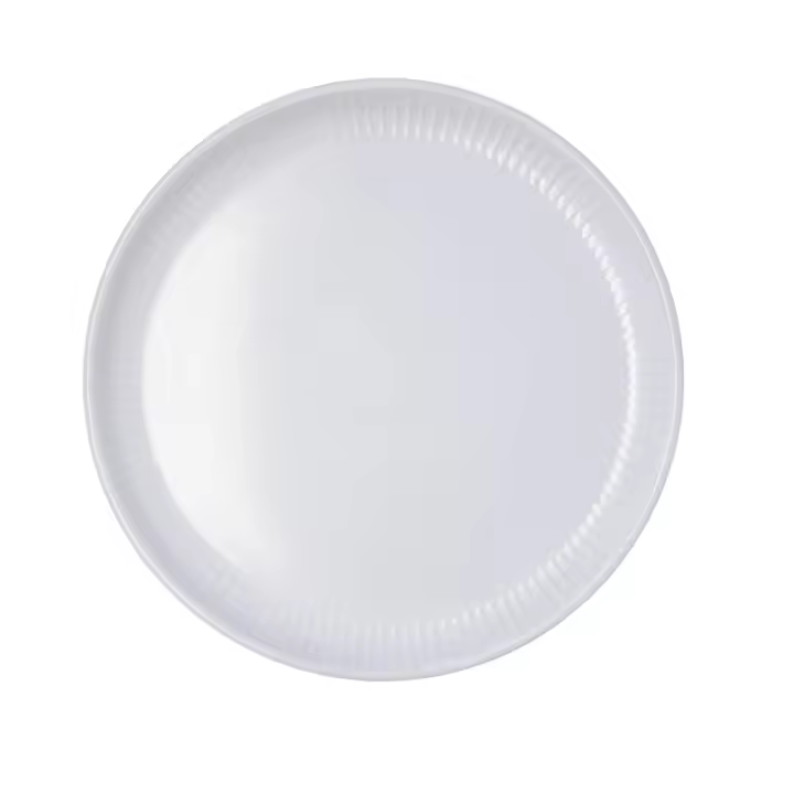 BIDASOA MOANA Plato Llano Cerámico 26CM Gris Con relieve Material cálido y natural para tu dia a dia Apilable - 1