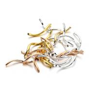 100Pcs/Lot Tubo De Latón Curvado Con Acabado Brillante Y Espaciador Suave Para Pulseras Collares DIY Accesorios De Joyería - details 1