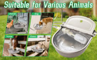 Cuenco De Agua Automático Para Ganado 304 Acero Inoxidable Adecuado Para Vaca Caballo Ganado Lechero Perro Oveja Suministros Agrícolas - details 1