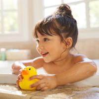 White Hot Safety Rubber Bath Duck Toy for Babies or Toddlers | Marker Turns White To Reveal The Word Hot When Bath is Too Hot - details 1