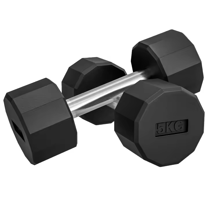 SPORTNOW Juego de Mancuernas 10 kg, Juego de Mancuernas de Metal, Juego de 2 Mancuernas Antideslizantes, para Entrenamiento de Fuerza y Fitness, Negro - 1