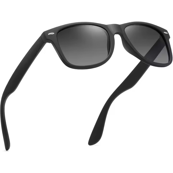 Gafas de Sol Polarizadas UV400 Clásicas Unisex Negro Gris - 1
