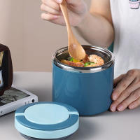 Termo Insulada De Acero Inoxidable 630/1000ML Juego De Almuerzo Portátil Contenedor Térmico Para Sopa Y Comida Bento Ecológico - details 4