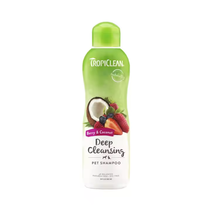 TROPICLEAN CHAMPU LIMPIEZA PROFUNDA FRUTOS ROJOS COCO 355ML - 1