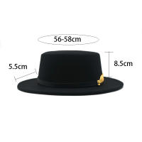 Gorro Fedora De Lana Vintage Otoño Invierno Para Hombre Y Mujer Con Cordón Y Ala Ancha Elegante Para Dama Gorro De Jazz Plancha - details 2