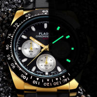 Reloj De Pulsera Masculino PLADEN Con Cronógrafo Resistente Al Agua Y Luminoso Correa De Goma Estilo Clásico De Negocios Para Caballeros - details 5