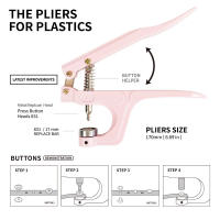 Juego De 100 Piezas De Herramientas Para Instalación De Botones Metálicos Para Ropa Chaquetas Cuero Artesanías Kit De Tijeras Para Botones De Cierre Rápido - details 4