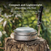 Juego De Cocina Ultraligero Boundless Voyage Para Camping Y Exteriores Tierra Platos Y Ollas De Titanio Ti2031C - details 7