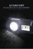 Nuevo faro con sensor, carga USB, luz nocturna para pesca y carrera, gorra con clip, para la cabeza, faro LED de cuatro fuentes de luz de doble propósito - details 9