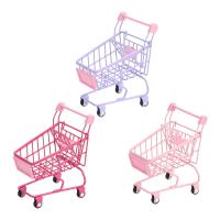 Carrito De Compras Miniatura Para Juguete Casa De Muñecas Almacenamiento De Muebles Y Accesorios Para Oficina Y Hogar Material Metálico Decoración De Escritorio Regalo Para Niñas - details 1