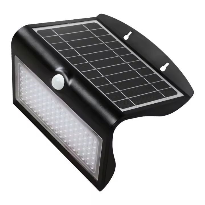 Aplique LED Solar Negro con Sensor 8W Matel - 1