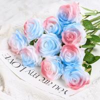 5/10Pcs Bouquet De Flores Artificiales De Rosa Para Decoración De Hogar Boda Centro De Mesa Arreglo Floral Jardín Estilo Seda - details 4