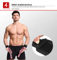 AOLIKES 1 Par De Correas De Agarre Para Gimnasio Y Fitness Soporte De Muñeca Para Levantamiento De Pesas Y Domínicos Uso En Ejercicios De Pull up - details 9