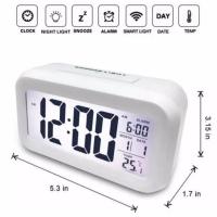 Reloj De Alarma Digital LCD Con Calendario Y Termómetro Reloj De Escritorio De Plástico Para La Casa Sin Dispositivo Inteligente - details 4