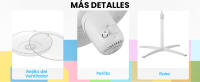 MIDEA Ventilador de Pie de 3 Velocidades - Ventilador Silencioso con Oscilación 90º y Altura Ajustable - Ventiladores de Pie con Flujo de Aire Potente 40m3/min, Ligero y Fácil transporte - 1 unidad - details 2