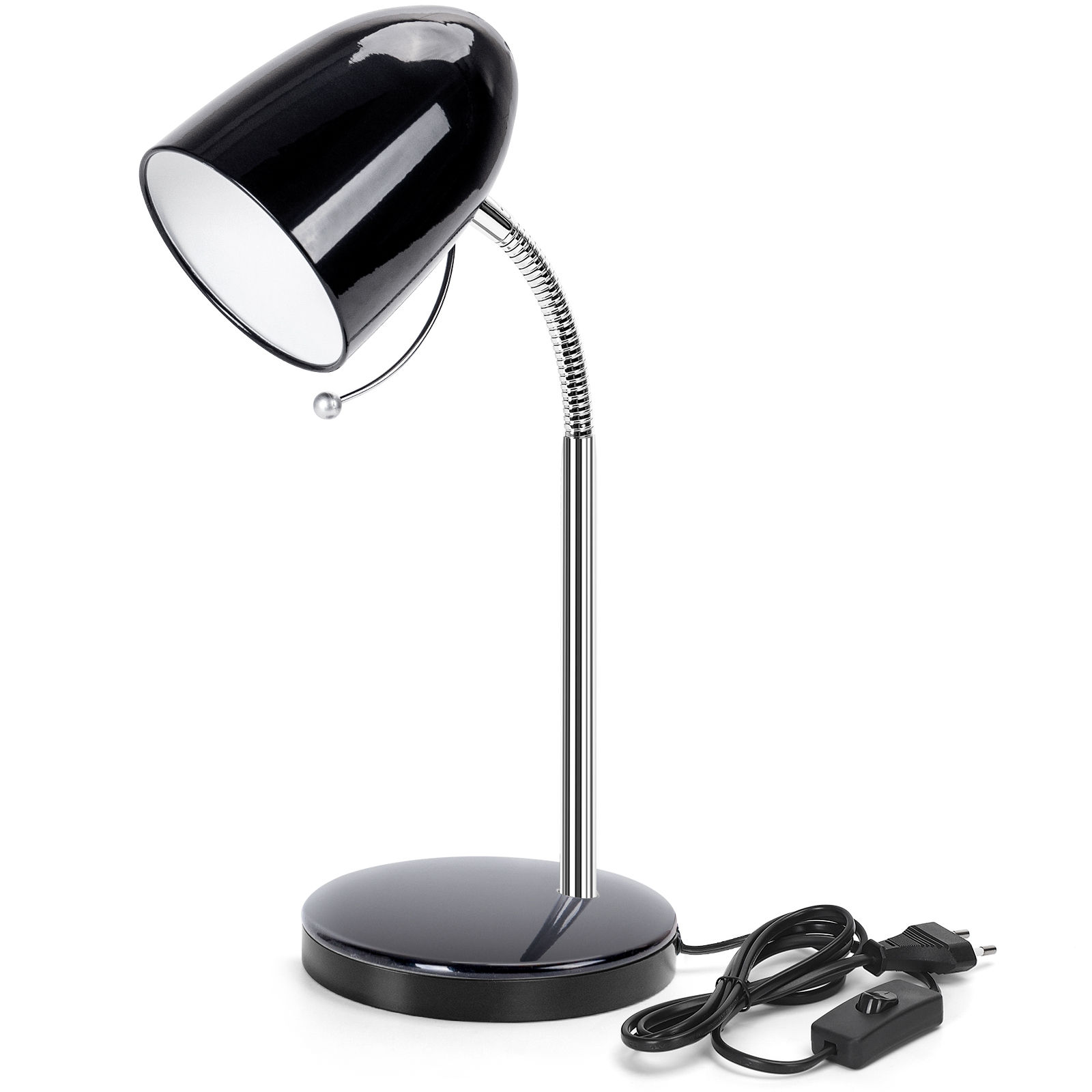Aigostar lámpara de escritorio retro de metal, flexo escritorio vintage sin bombilla, lámpara de mesa compatible con bombillas modelo E27, Máx 240V, lampara lectura con cable de 153 cm