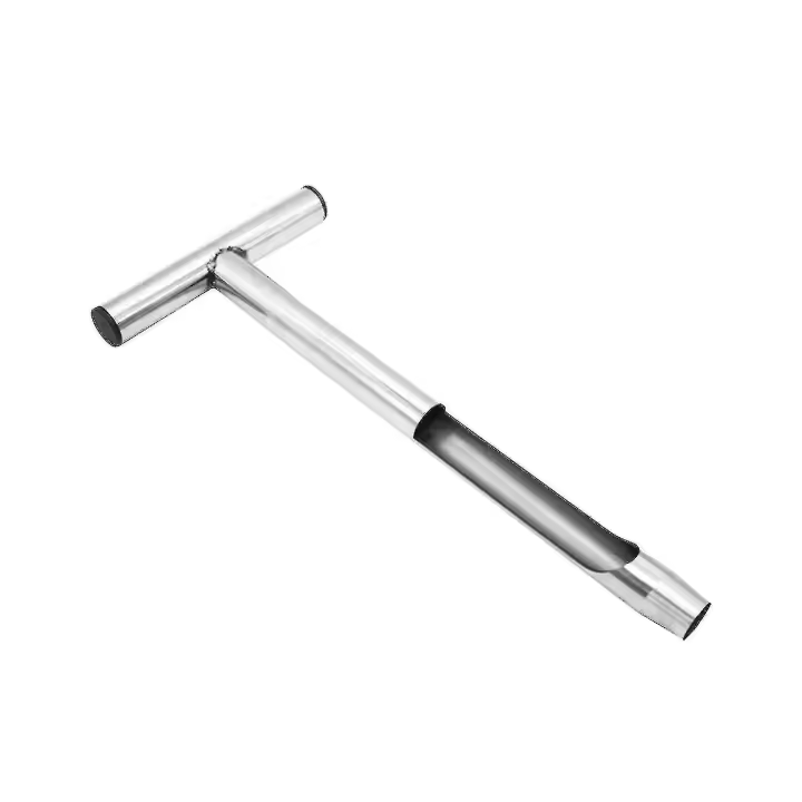 Sonda de muestreo de suelo de 12,8" con mango en T, kit de prueba de suelo, herramienta de muestreo de suelo de acero para jardín, césped, granja, golf - 1