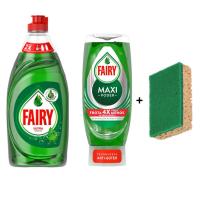 Fairy - LAVAVAJILLA FAIRY ULTRA 480ML  + FAIRY MAXI 440ML + Esponja Regalo - details 0