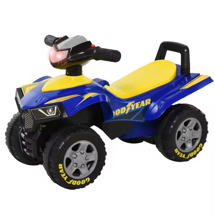 HOMCOM Quad Correpasillos para Niños Mayores de 18-36 Meses Coche Cuatrimoto con Funciones de Luces Bocina y Espacio Secreto de Almacenaje 60x31x42 cm - 1