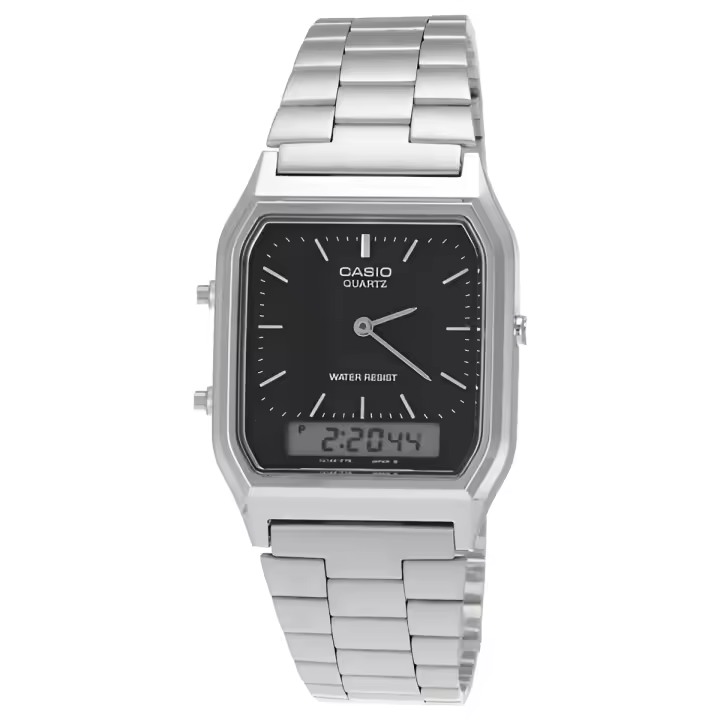 Reloj Casio COLLECTION AQ-230A-1D alarma Hora dual cronómetro analogico y digital - 1