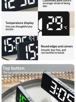 Reloj De Despertar Digital Con Control De Voz Temperatura Dual Modo Nocturno 12/24H LED Para Escritorio Tablero - details 4