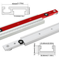 Herramienta De Miter Roja Para Carpintería Con Track T Y Slider Práctico Modificador Metal Miter Barra De Limitación - details 1