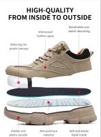 Zapatos De Seguridad Con Punta De Acero Para Hombres Antipinchazos Antideslizantes Botas De Trabajo Industriales Ligeros Y Transpirables - details 2