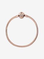 Pandora - Pulsera Pandora Moments with Cadena de Serpiente y Brilliant Crown-Baño de Gold Rose de 14 K - details 0