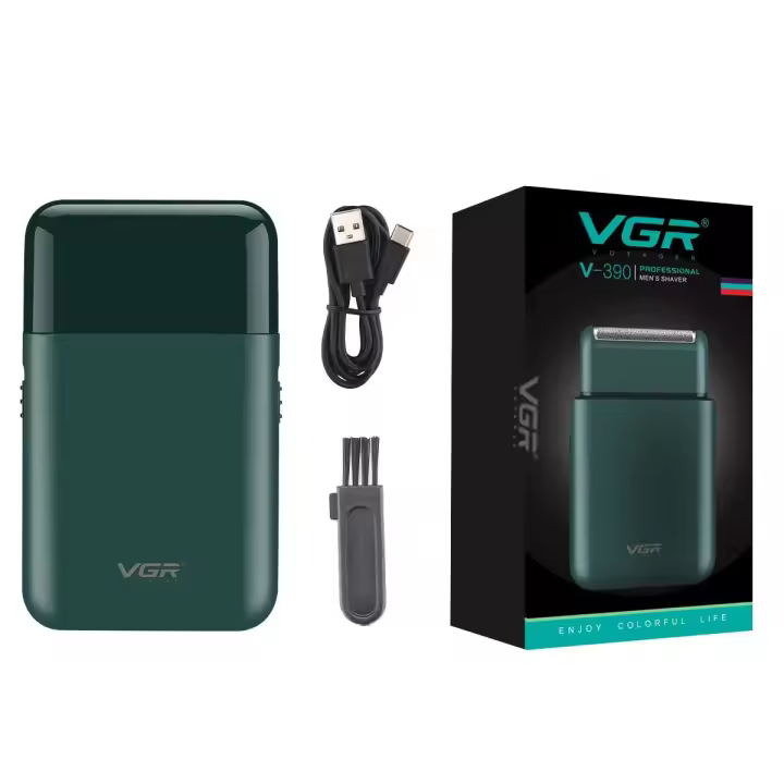 VGR 390 Mini Trimmer De Barba Recargable Con Hoja Sola Cepillo Eléctrico Para Rostro Y Cuerpo Para Hombres Corte Rápido Y Preciso - 1