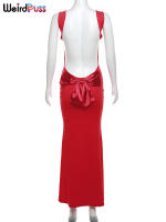 Vestido De Vacaciones Nibber Con Cuello Cuadrado Y Espalda Descubierta Para Mujer Sin Mangas Decorado Con Lazo Vestido Sexy De Fiesta En La Playa Vestido De Cuerpo Entero De Polyester Y Spandex - details 8